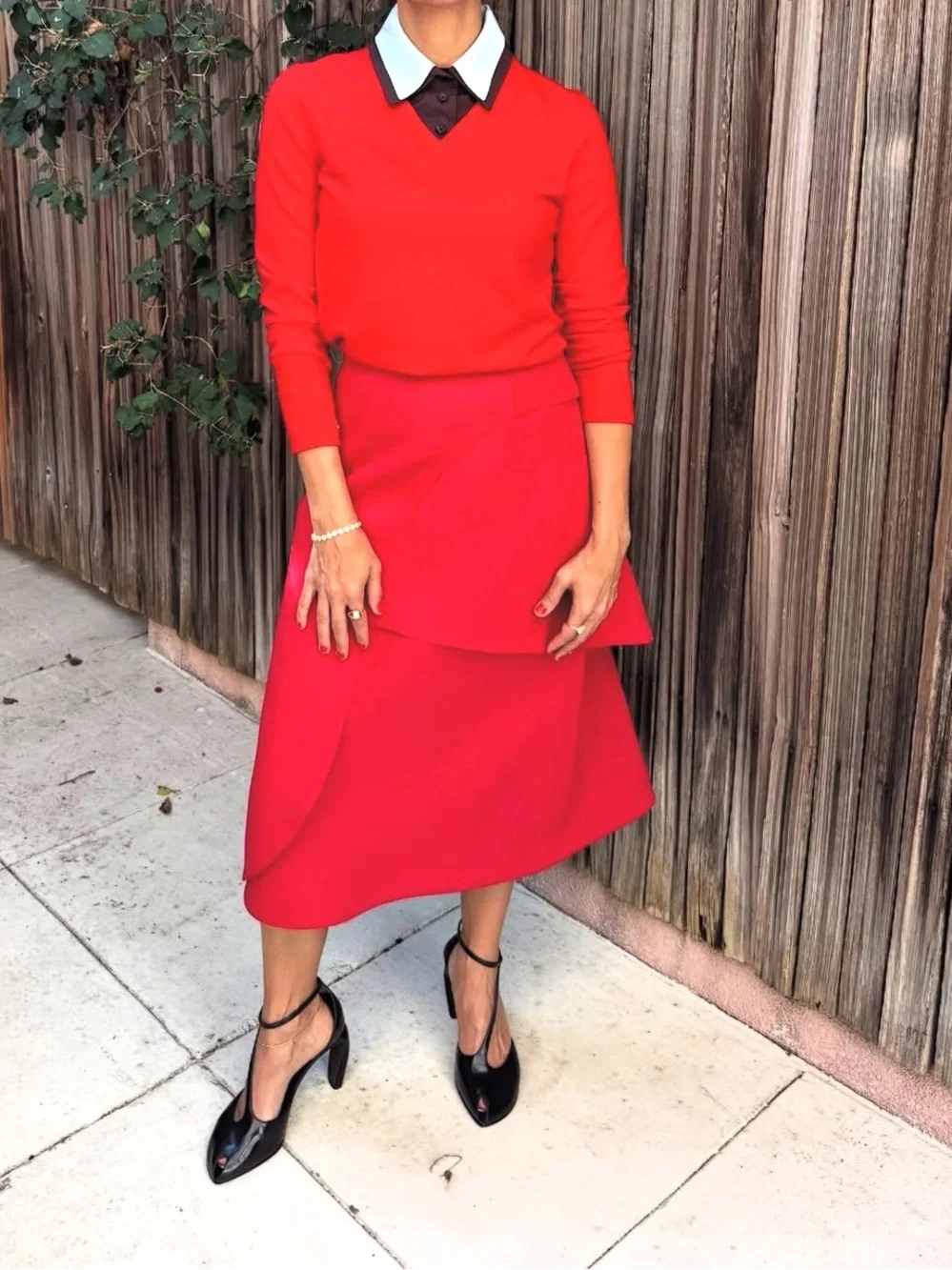 Tory Burch Crepe Asymmetrical Wrap Skirt